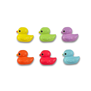 Perles en m&eacute;tal &eacute;maill&eacute;e canard Multicolore