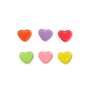 Perles en m&eacute;tal &eacute;maill&eacute;e c&oelig;ur Multicolore