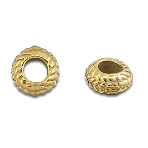 Perles en acier Inox spacer 8mm Dor&eacute;