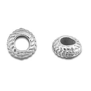 Perles en acier Inox spacer 8mm Argent&eacute;