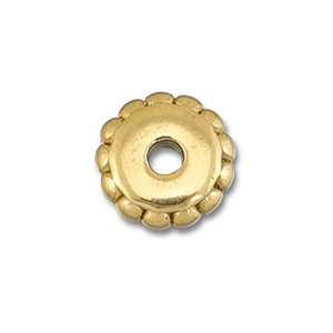 Perles en acier Inox spacer 6mm Dor&eacute;