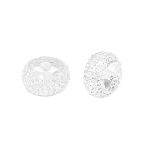 Perles en r&eacute;sine rondelles 12mm Transparent
