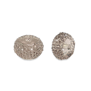 Perles en r&eacute;sine rondelles 10mm Gris