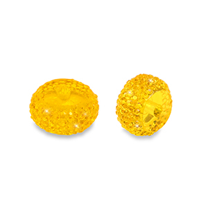 Perles en r&eacute;sine rondelles 6mm Orange