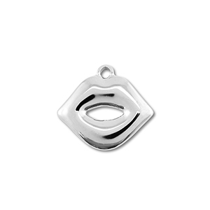 Breloques en acier Inox kiss Argent&eacute;