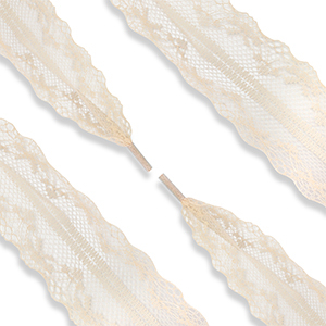 Lacet pour chaussure tendance en dentelle Beige
