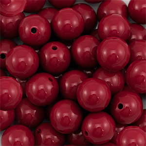 DQ Perles acryliques 18 mm Rouge vin
