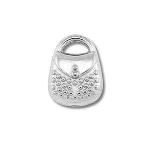 Breloques en acier Inox sac &agrave; main Argent&eacute;
