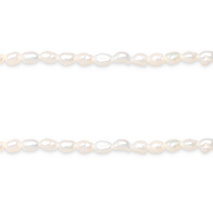 BQ Perles d'eau douce nugget  6x4mm Blanc naturel