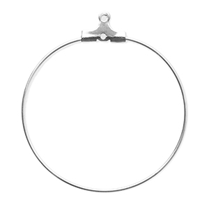 Appr&ecirc;ts en acier Inox supports boucles d'oreilles cr&eacute;oles Argent&eacute;