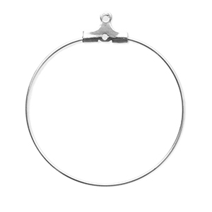 Appr&ecirc;ts en acier Inox supports boucles d'oreilles cr&eacute;oles Argent&eacute;