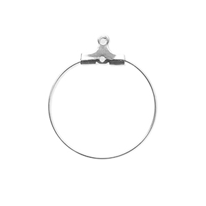 Appr&ecirc;ts en acier Inox supports boucles d'oreilles cr&eacute;oles Argent&eacute;