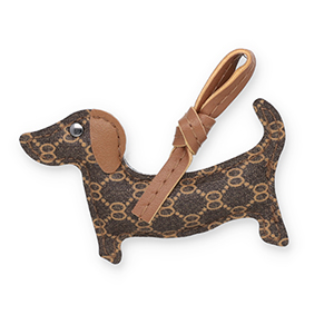 Pendentifs accroche-regard teckel Marron
