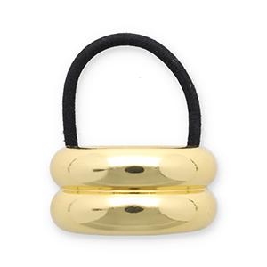 Accessoires pour cheveux &eacute;lastique &agrave; cheveux avec m&eacute;tal Dor&eacute;-noir