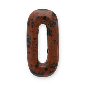 Pierres naturelles pendentifs Agate ovale Marron fonc&eacute;-noir