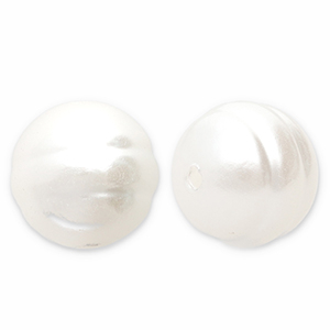 Imitations perles d&rsquo;eau douce rond Blanc