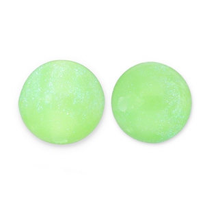 Perles acryliques avec pailletes 6 mm Vert clair-turquoise