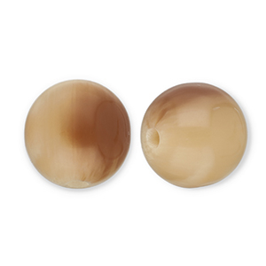 Perles en r&eacute;sine 12mm Camel-marron clair