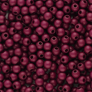 Perles acryliques 4 mm brillant Marron bourgogne
