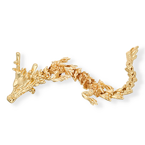 Broches accroche-regard dragon Dor&eacute;