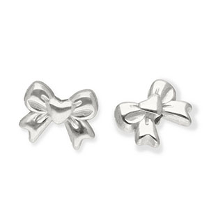Perles en acier Inox n&oelig;ud Argent&eacute;