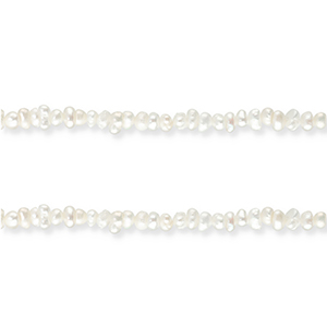 Perles d'eau douce nugget Blanc naturel