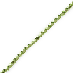 Perles &agrave; facettes Vert clair m&eacute;tallique