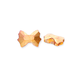 Perles &agrave; facettes Fashion n&oelig;ud Orange flamme-AB coating
