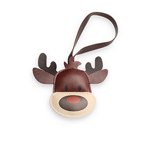 Breloque tendance renne Marron-beige-rouge-noir
