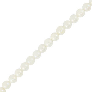 Perles coquillage rondes Blanc cass&eacute;