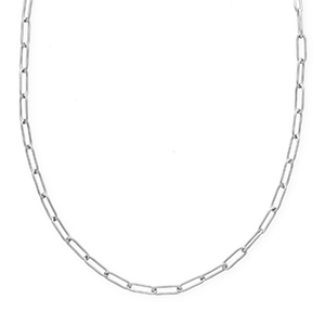 BY31&reg; Colliers en acier Inox cha&icirc;ne maille Argent&eacute;