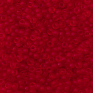 Perles de rocailles Miyuki 11/0 Transparent matte ruby red 11-141F