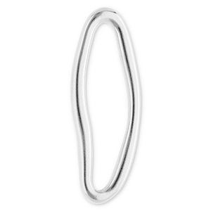 Appr&ecirc;ts en acier Inox connecteur ovale Argent&eacute;