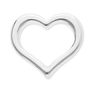 Appr&ecirc;ts en acier Inox connecteur coeur Argent&eacute;