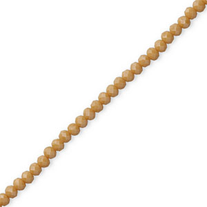 Perles &agrave; facettes 4x3 mm disque Heishi Marron camel-pearl shine coating