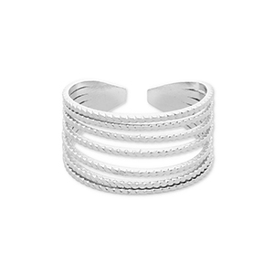 Bagues en acier Inox Argent&eacute;