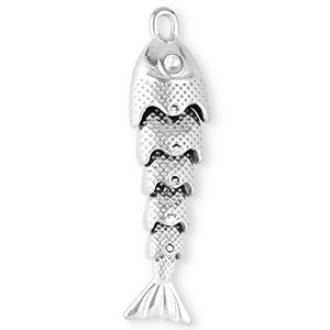 Breloques en acier Inox poisson Argent&eacute;