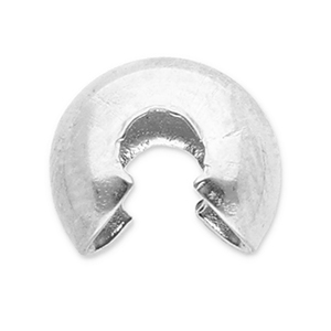 Appr&ecirc;ts en acier Inox cache-perles &agrave; &eacute;craser 6 mm Argent&eacute;