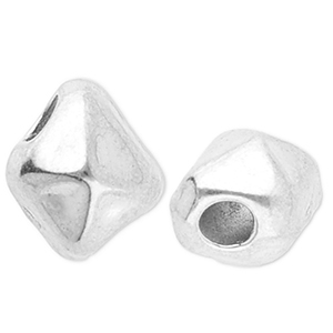 Perles en acier Inox irr&eacute;guli&egrave;res Argent&eacute;