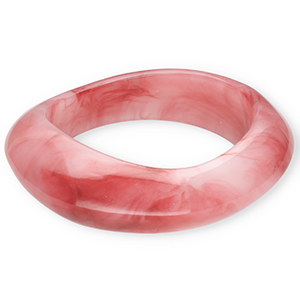 Bracelets jonc en r&eacute;sine Rose