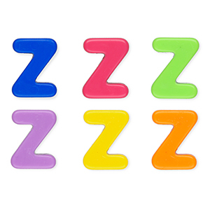Perles acryliques alphabet lettre Z Multicolore