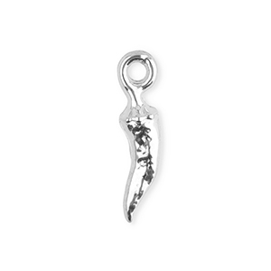 Breloques en acier Inox piment Argent&eacute;