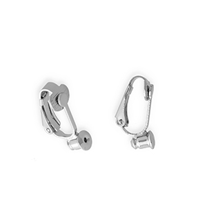 Appr&ecirc;ts en m&eacute;tal DQ&reg; Eco-brass&reg; boucles d'oreilles clip avec fermoir Argent&eacute; antique (sans nickel)