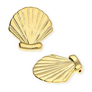 Breloques en m&eacute;tal DQ&reg; coquillage Dor&eacute; (sans nickel)