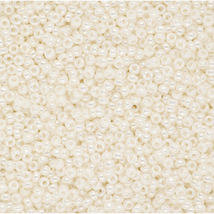 Perles de rocailles Miyuki 15/0 Ceylon Ivory Pearl White 15-591