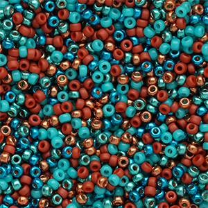 Perles de rocailles Miyuki 11/0 Blue Corals mix143 
