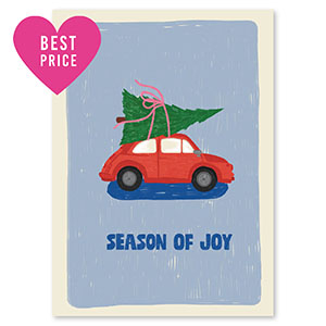 Cartes &agrave; bijoux "Season of joy" Bleu-rouge-vert