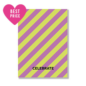 Cartes &agrave; bijoux "Celebrate" Lime-violet