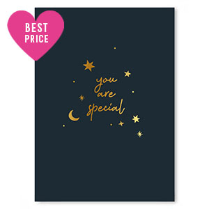 Cartes &agrave; bijoux  "You are special" Noir