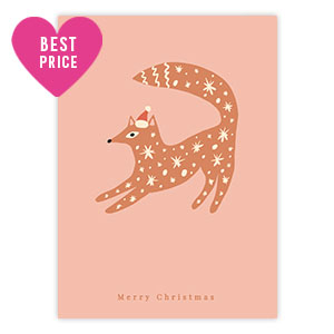 Cartes &agrave; bijoux  "Merry Christmas" Rose